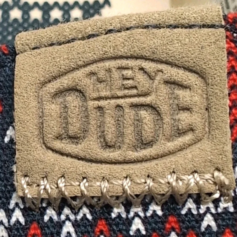 NEW Hey Dude Wally Winter Sweater Shoes Mens 13 Blue Nordic Slip‎ On Loafers NWT
